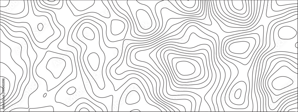 White background topography contour map with black curve lines. Modern design with White background with topographic wavy pattern design. Geographic mountain relief. White background topography contour map with black curve lines. Modern design with White background with topographic wavy pattern design. Geographic mountain relief.