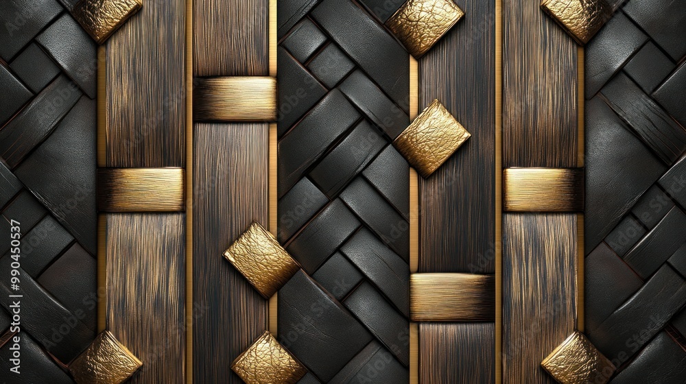 Black and Gold Intertwined Texture. Black and Gold Intertwined Texture.