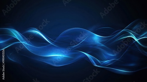 A deep blue graphic background with layered, flowing lines and glowing highlights, creating a sleek and modern design. Perfect for tech or corporate themes.