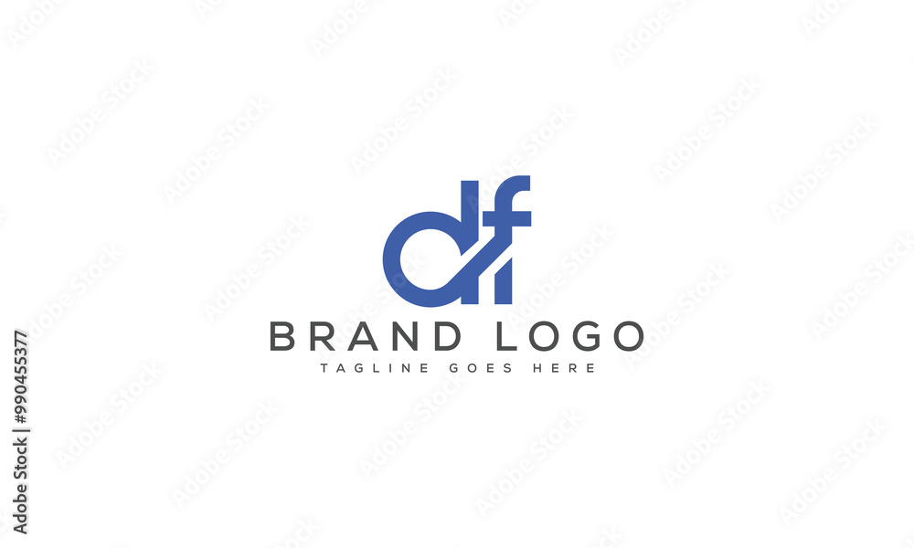 letter DF logo design vector template design for brand. letter DF logo design vector template design for brand.
