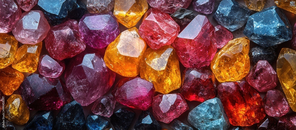 Collection of Vibrant Gemstones Collection of Vibrant Gemstones