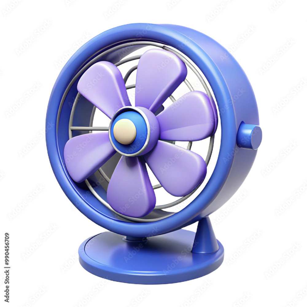 Electric Fan 3d cartoon style illustration