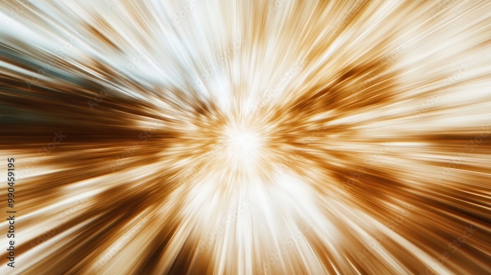 Abstract golden light streaks radiating outward from a bright center. Abstract golden light streaks radiating outward from a bright center.