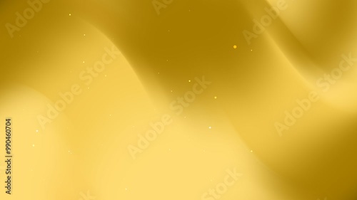 Abstract gold gradient background with smooth motion and shimmering particles.