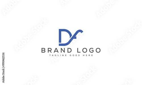 letter DF logo design vector template design for brand.