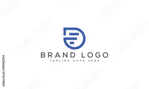 letter DF logo design vector template design for brand.