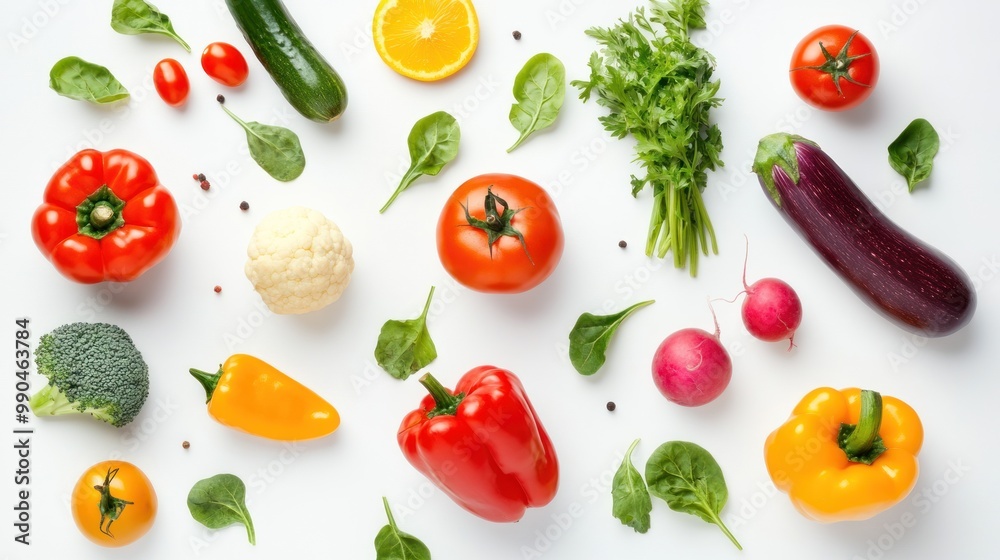 Fresh vegetables on a white background. Fresh vegetables on a white background.