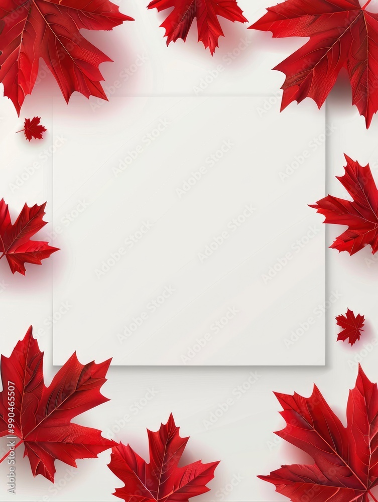 CANADA DAY Poster design, realistic, HD, copy space with generatife ai CANADA DAY Poster design, realistic, HD, copy space with generatife ai