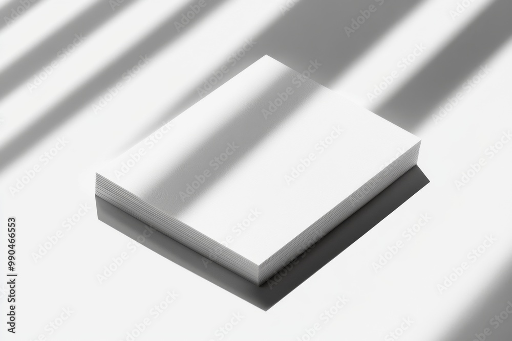 minimalist mockup of blank white paper card on light background with shadows minimalist mockup of blank white paper card on light background with shadows