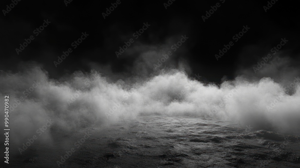 White smoke rising over a rocky landscape. White smoke rising over a rocky landscape.
