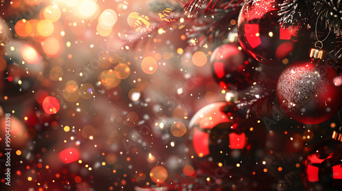 Christmas colorful background in futuristic digital style for your design. AI Generated