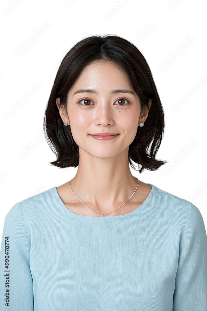Sophisticated Young Woman with a Modern Bob Hairstyle Sophisticated Young Woman with a Modern Bob Hairstyle