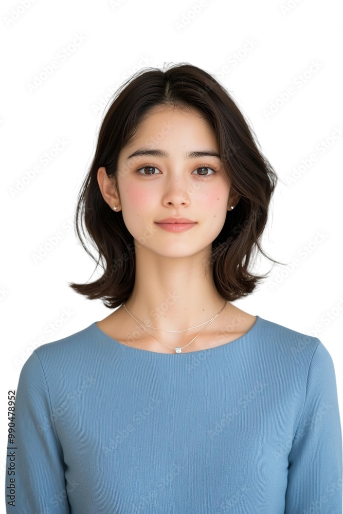Sophisticated Young Woman with a Modern Bob Hairstyle Sophisticated Young Woman with a Modern Bob Hairstyle