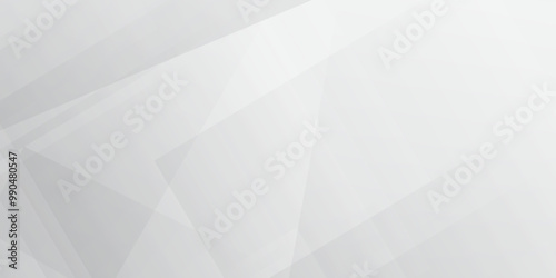 Modern abstract white curve square lines triangle technology backdrop. white light grey background, abstract modern white and grey gradient color geometric line pattern background for website banner.