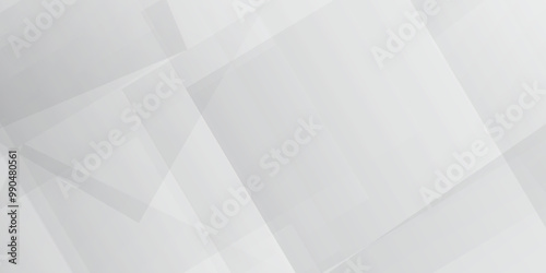 Modern abstract white curve square lines triangle technology backdrop. white light grey background, abstract modern white and grey gradient color geometric line pattern background for website banner.