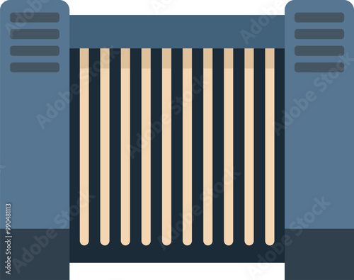 Modern electric heater is providing warmth and comfort during cold season