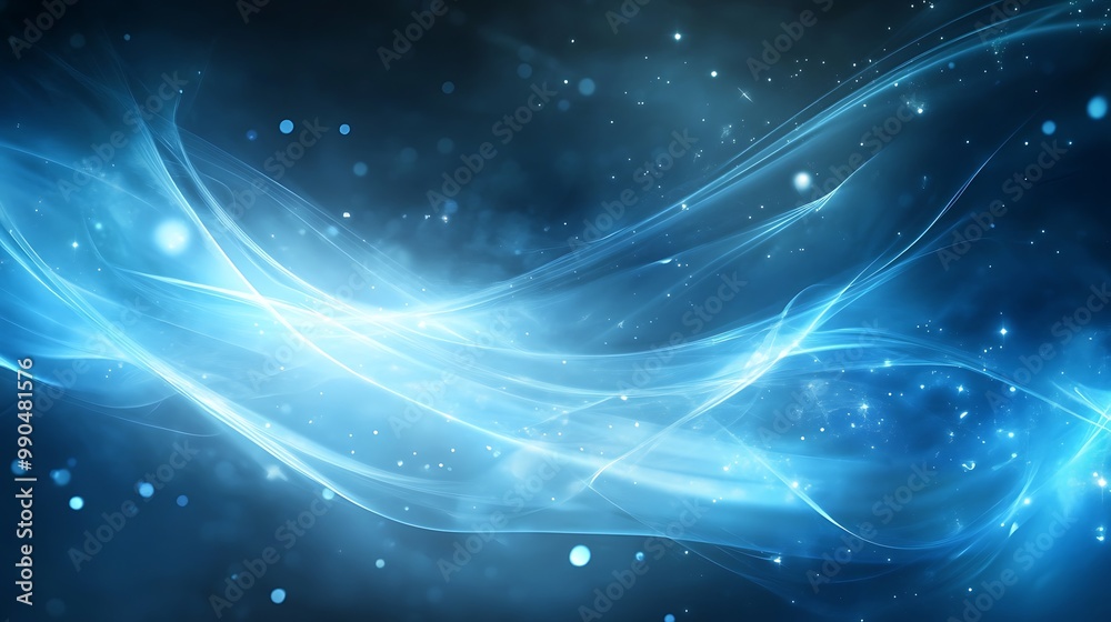 Obraz premium Abstract Blue Glowing