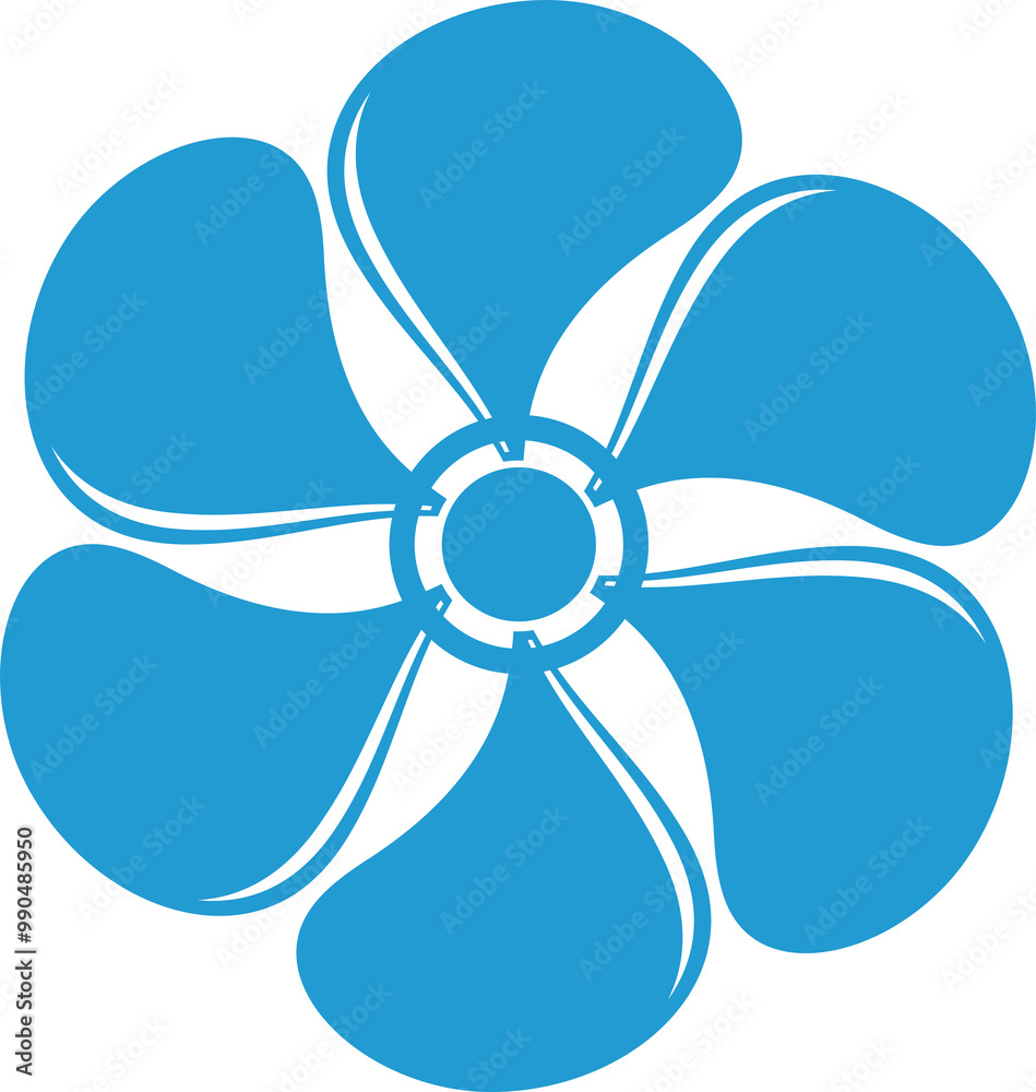 Jet Engine and Fan Blade Icon Jet Engine and Fan Blade Icon