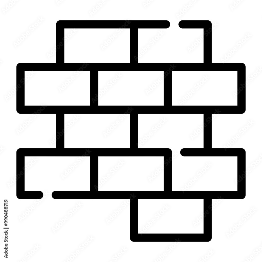 bricks Line Icon bricks Line Icon