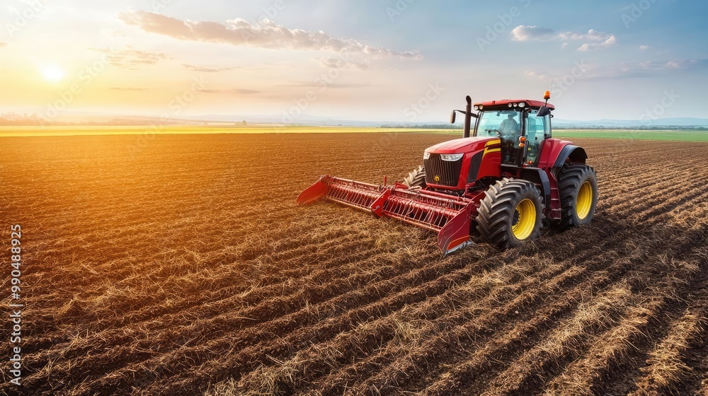 Front-end agricultural equipment clearing brush and leveling soil, preparing fields for cultivation, efficient farming technology Front-end agricultural equipment clearing brush and leveling soil, preparing fields for cultivation, efficient farming technology
