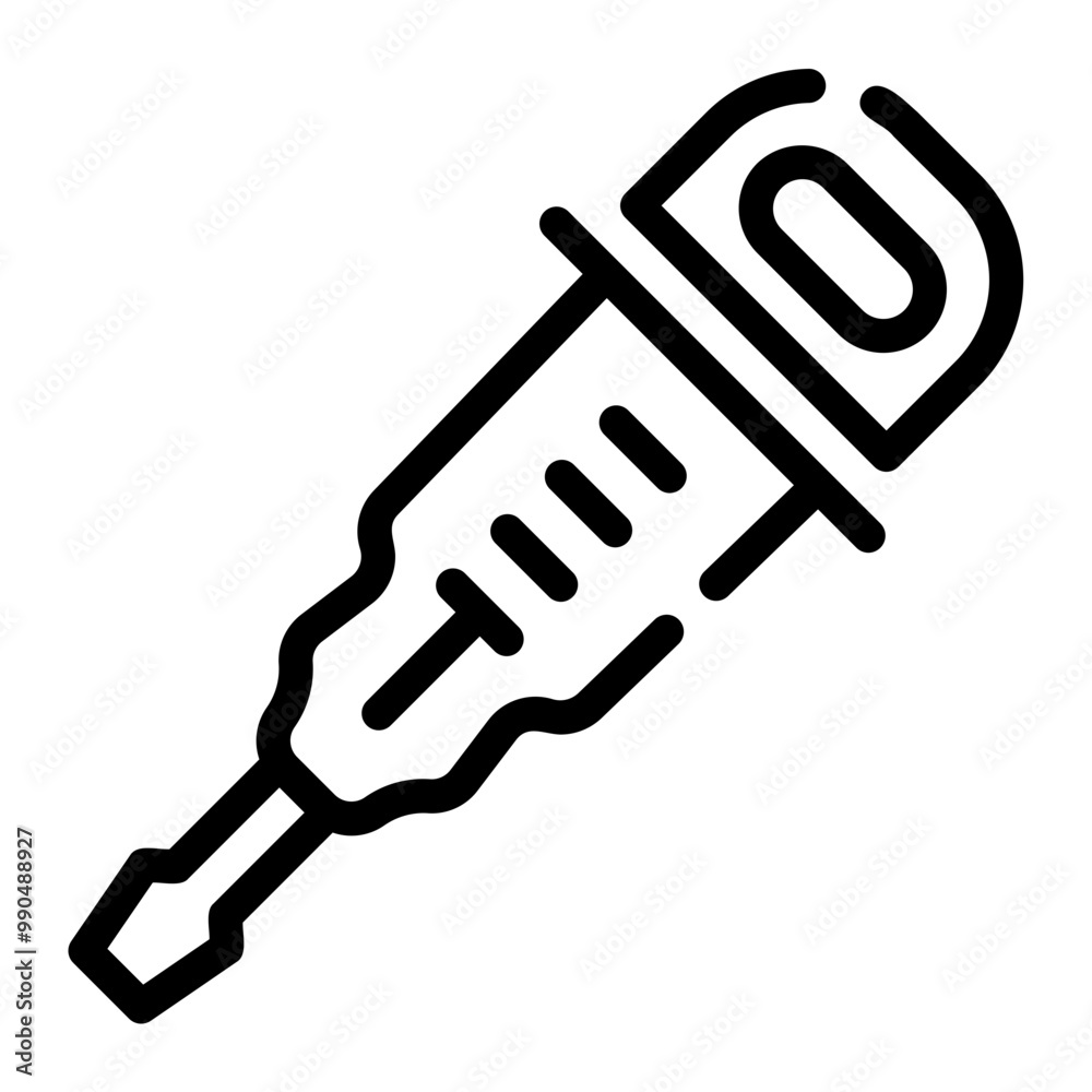 jackhammer Line Icon jackhammer Line Icon