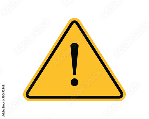 Attention Icon. Exclamation danger sign. Danger caution or alert risk warning vector symbol. safety notice sign. warning, precaution, attention, alert icon.