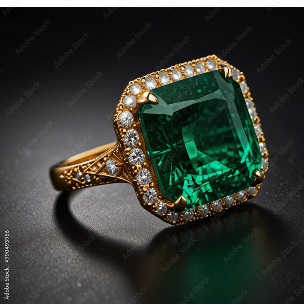 Emerald Gemstone Ring Emerald Gemstone Ring