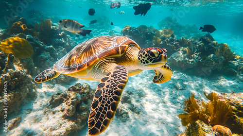 Colorful Tropical Marine Life Underwater Scene