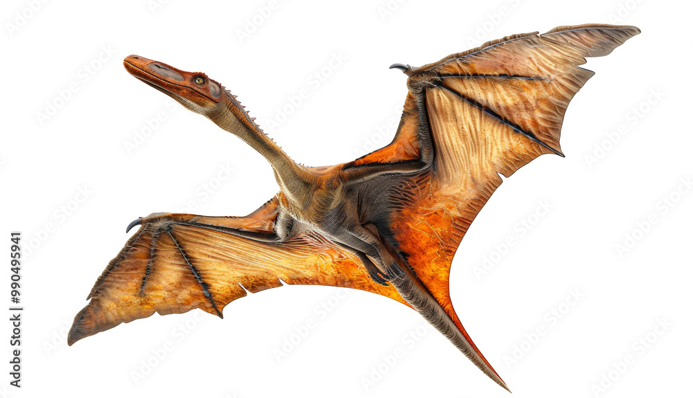 A large, orange and brown dragon is flying through the air A large, orange and brown dragon is flying through the air