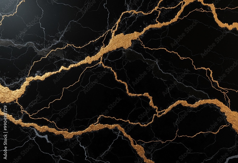 Liquid black marble with gold textures Liquid black marble with gold textures