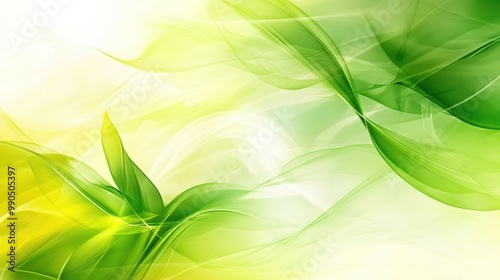 Flowing curves of bright greens and yellows create an energetic and refreshing design for websites