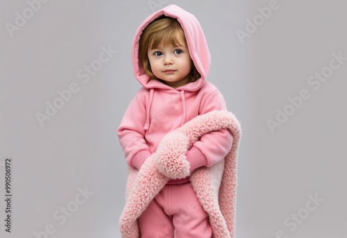 Josie Josie is wearing a soft oversized hoodie and sweatpants wi photo