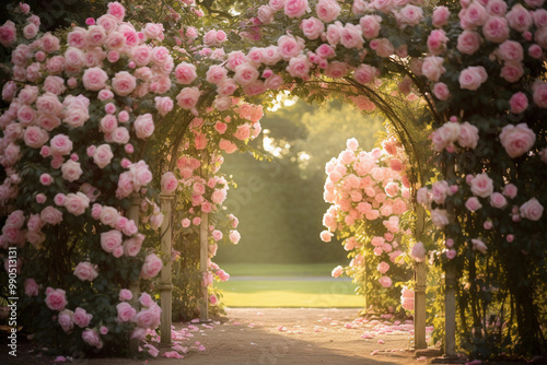 imeless image of a classic English rose garden in full bloom, showcasing the elegance and romance of these iconic flowers. Generative AI