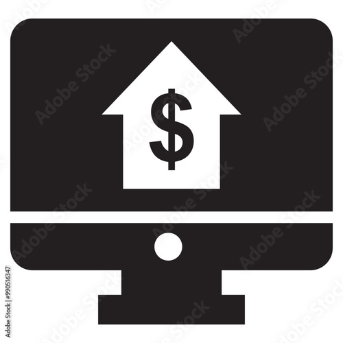 Arrow, dollar, monetization icon