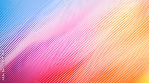 Abstract geometric background with diagonal stripes of blue, purple, pink, and orange.