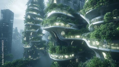 Futuristic Eco-Friendly Urban Architecture Design