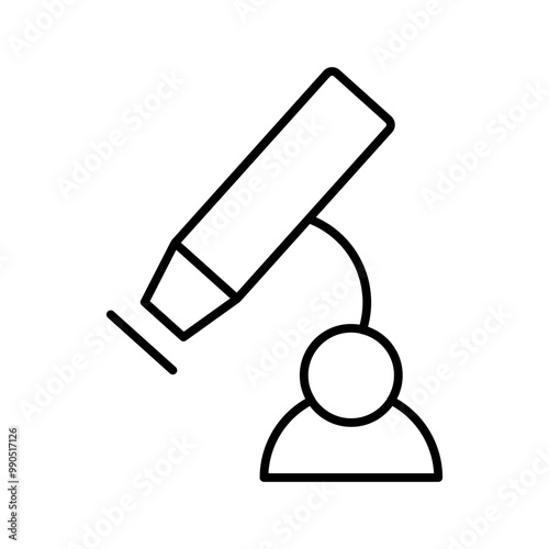 microscope line icon