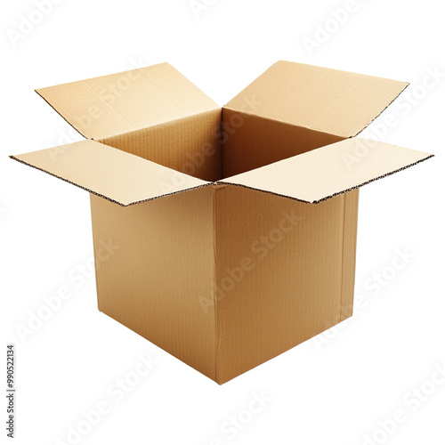 cardboard boxes stacked on top of each other on an isolated Transparent background,