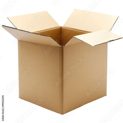 cardboard boxes stacked on top of each other on an isolated Transparent background,