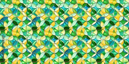 Glass pattern with a transparent, reflective design. seamless background pattern