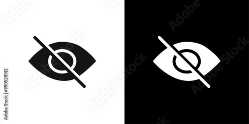 Hide icon Flat line illustration