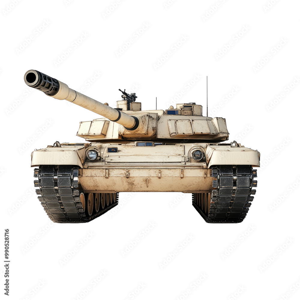 Battle tank, beige color with black stripes on the sides and roof, on Transparent background, Battle tank, beige color with black stripes on the sides and roof, on Transparent background,