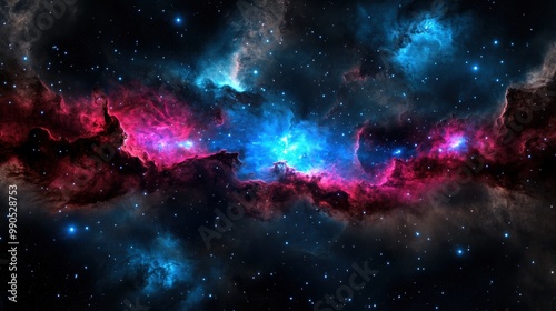 Stunning Cosmic Nebula in Vibrant Colors