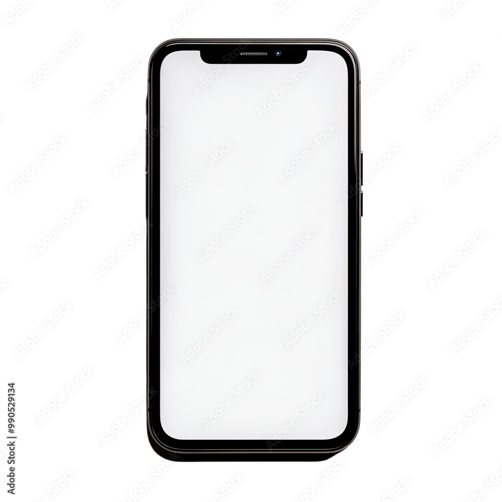 Photo of a blank smartphone screen on a Transparent background, Photo of a blank smartphone screen on a Transparent background,