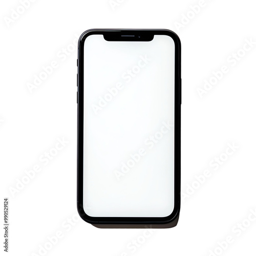 Photo of a blank smartphone screen on a Transparent background,