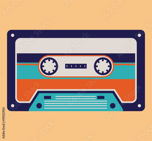 Cassette retro design. Antiques in simple design