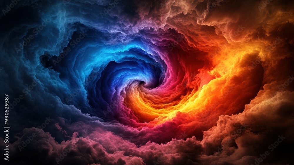 Colorful Abstract Swirling Clouds of Energy and Light Colorful Abstract Swirling Clouds of Energy and Light