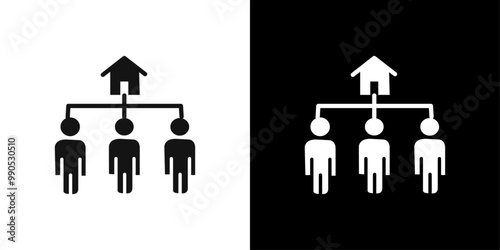 roommates icon Flat line illustration