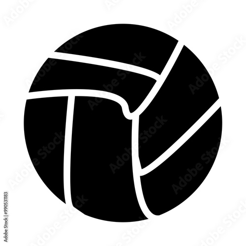 black and white volley ball icon