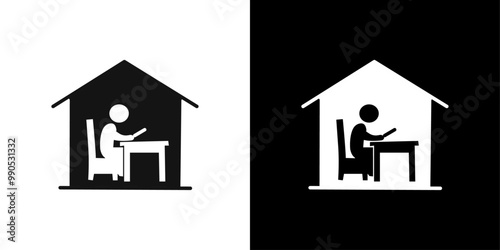 tuition fee icon Flat line illustration